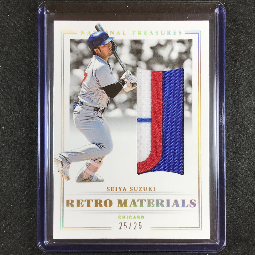 2023 National Treasures Seiya Suzuki Retro Materials Patch Holo Gold 25/25
