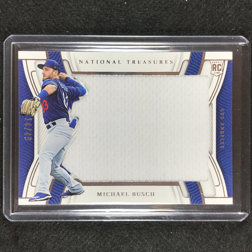2023 National Treasures Michael Busch Rookie Silhouettes Jumbo Jersey 14/49