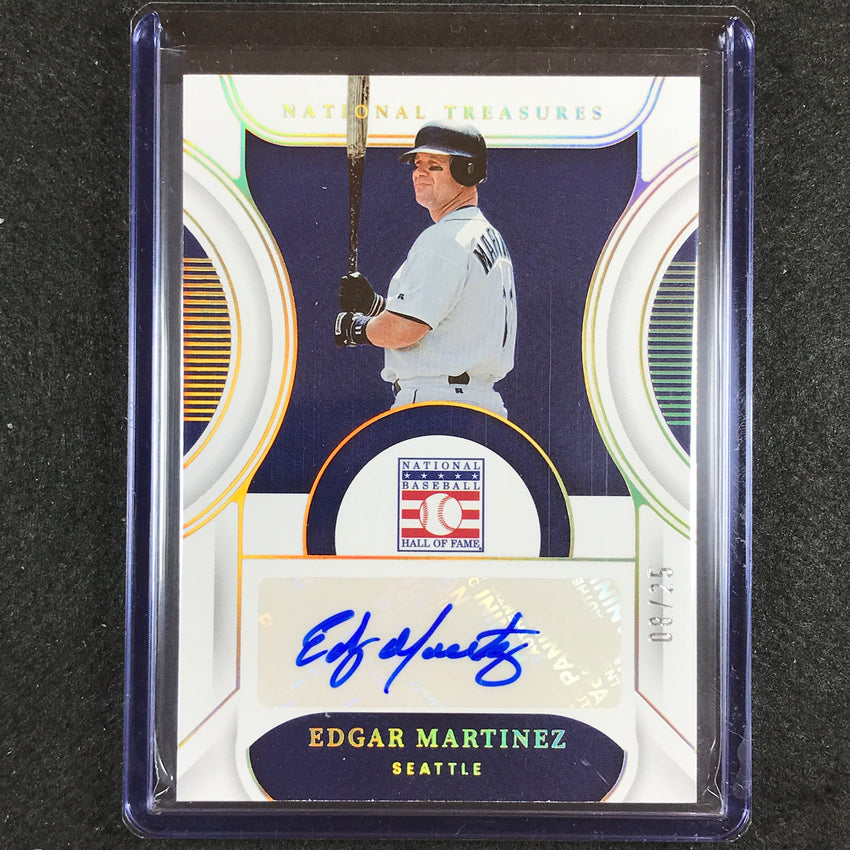 2023 National Treasures Edgar Martinez Hall Of Fame Auto Holo Gold 8/25
