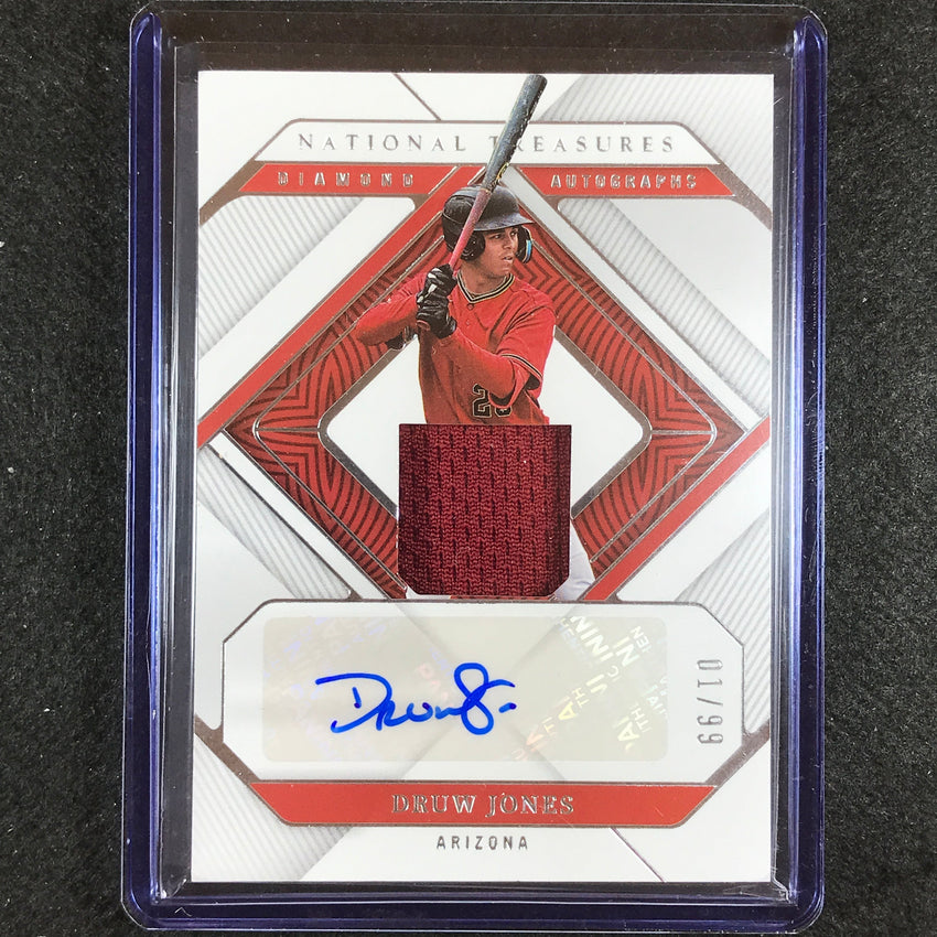 2023 National Treasures Druw Jones Diamond Jersey Auto 1/99
