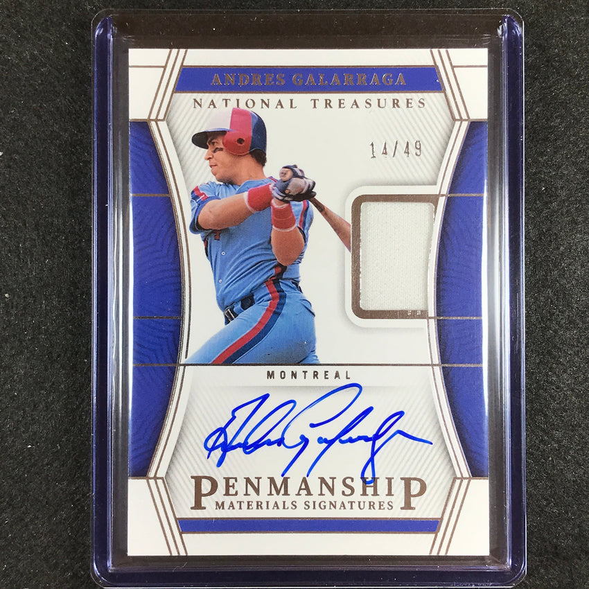 2023 National Treasures Andres Galarraga Penmanship Jersey Auto 14/49