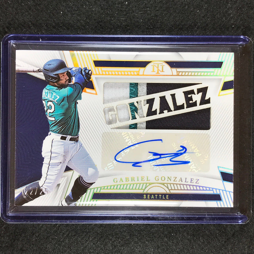 2023 National Treasures Gabriel Gonzalez Die-cut Materials Patch Auto Gold 22/25