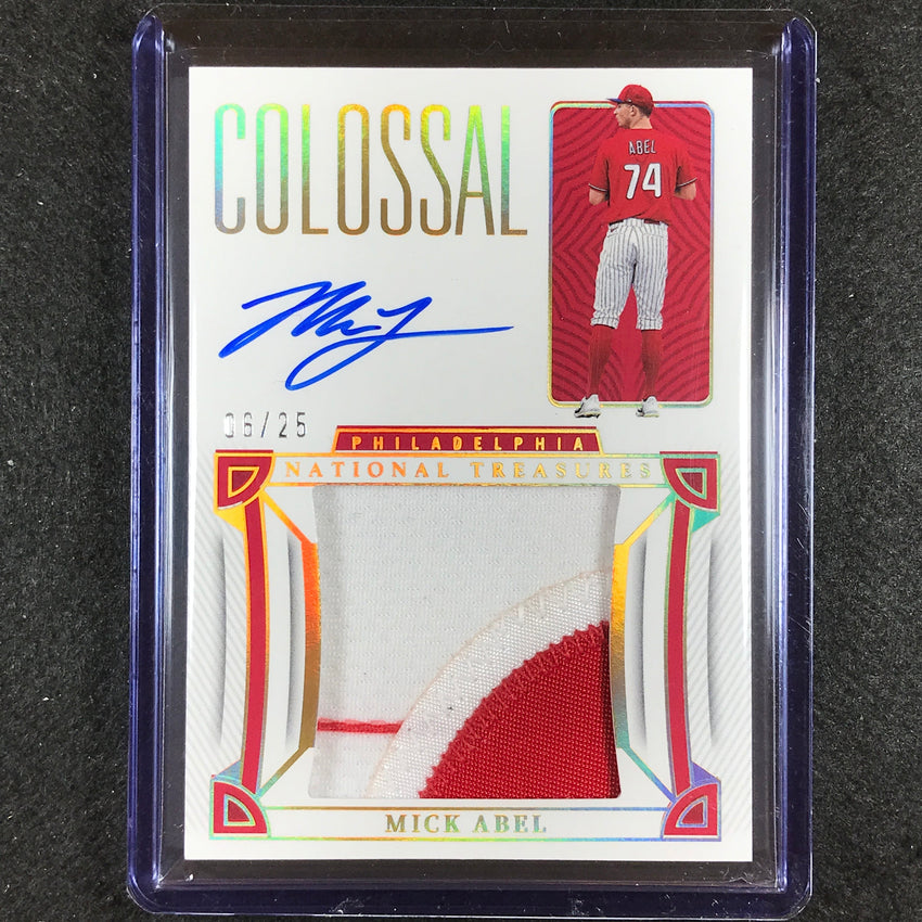 2023 National Treasures Mick Abel Colossal Material Patch Auto Holo Gold 6/25