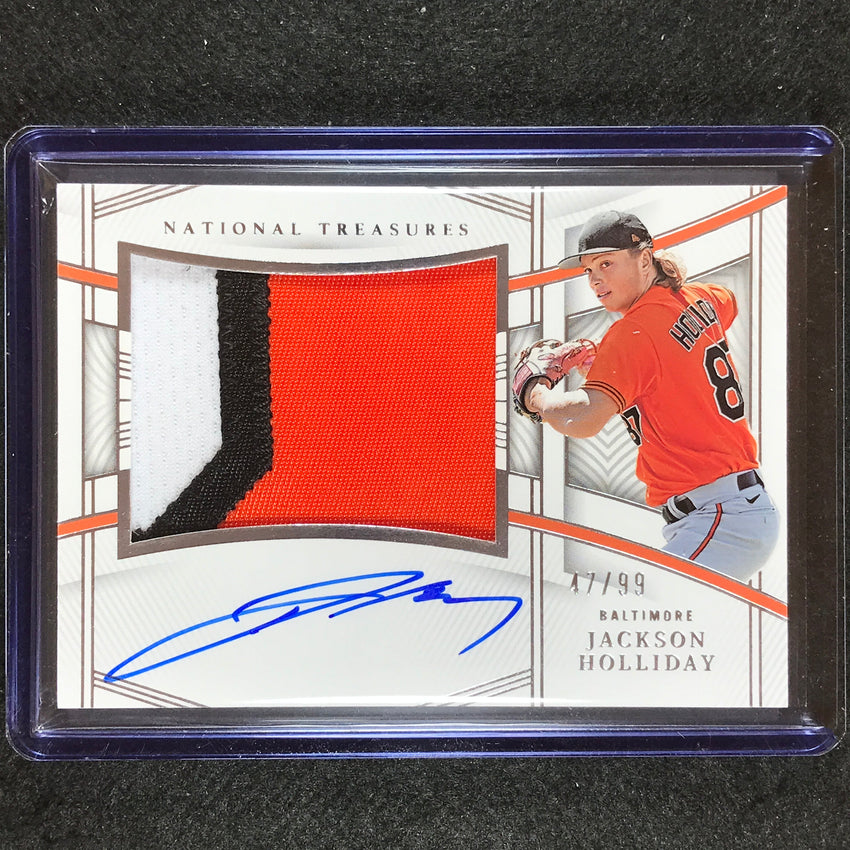 2023 National Treasures Jackson Holliday Rookie Material Signatures Auto 47/99