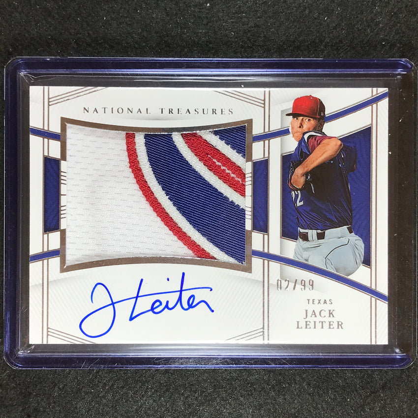 2023 National Treasures Jack Leiter Rookie Material Signatures Auto 2/99