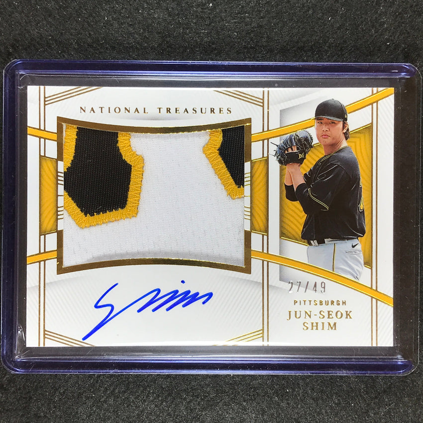 2023 National Treasures Jun-seok Shim Rookie Material Signatures Auto Gold 27/49