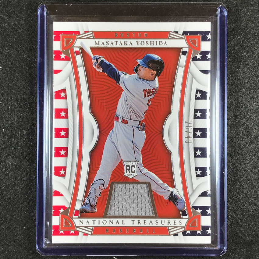 2023 National Treasures Masataka Yoshida Red White And Blue Rookie Jersey 26/49