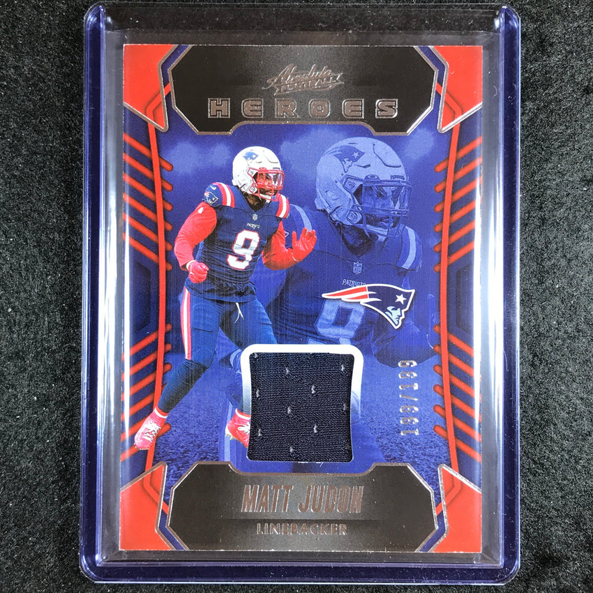 2023 Absolute Football Matt Judon Absolute Heroes Memorabilia Jersey 199/19