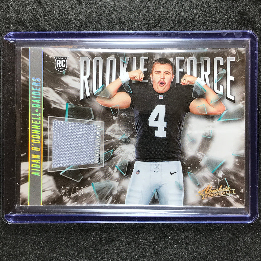 2023 Absolute Football Aidan Oconnell Rookie Force Jersey Gold 36/99