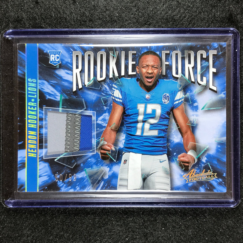 2023 Absolute Football Hendon Hooker Rookie Force Patch Gold 50/99