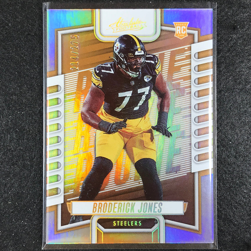 2023 Absolute Football Broderick Jones Rookie Base Silver 214/275