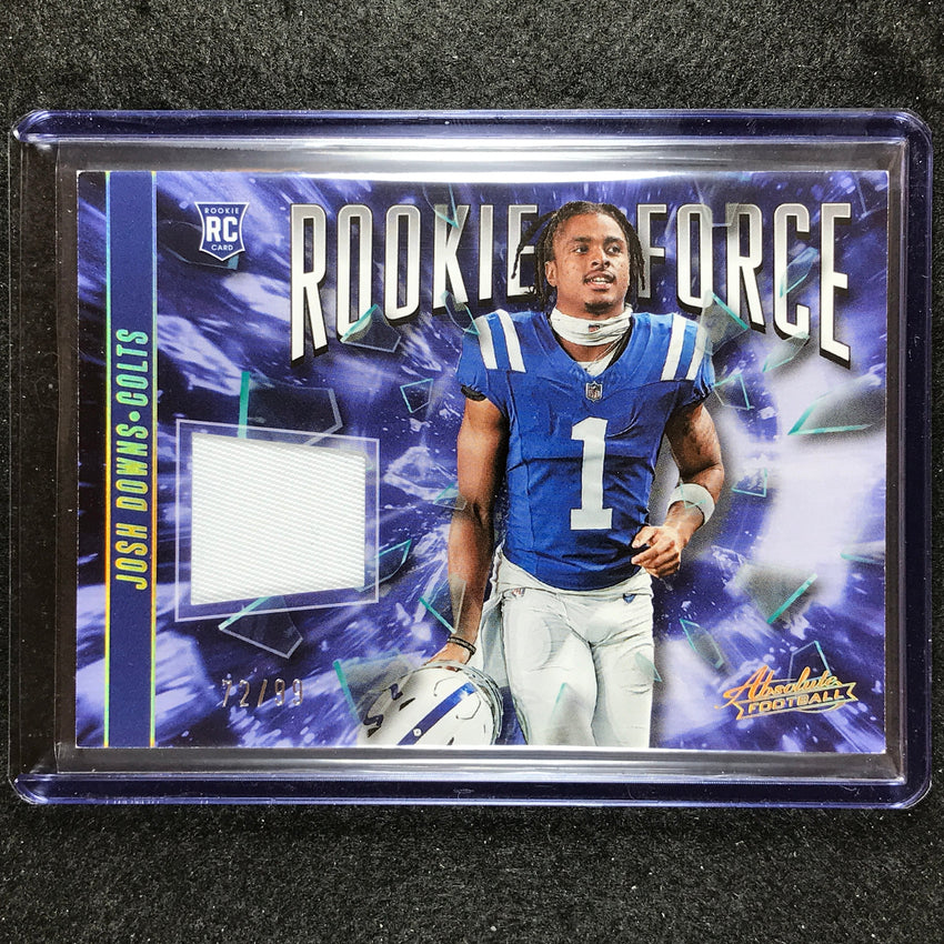 2023 Absolute Football Josh Downs Rookie Force Jersey Gold 72/99