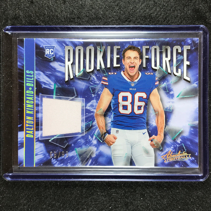 2023 Absolute Football Dalton Kincaid Rookie Force Jersey Gold 69/99