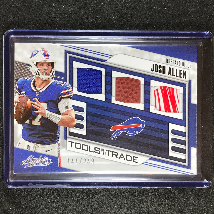 2023 Absolute Football Josh Allen Tools Of The Trade Triple Jersey Relic 141/249