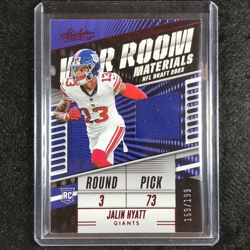 2023 Absolute Football Jalin Hyatt War Room Materials Rookie Jersey 159/199