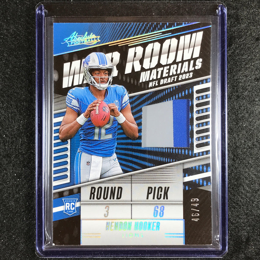 2023 Absolute Football Hendon Hooker War Room Rookie Patch Holo Silver 46/49