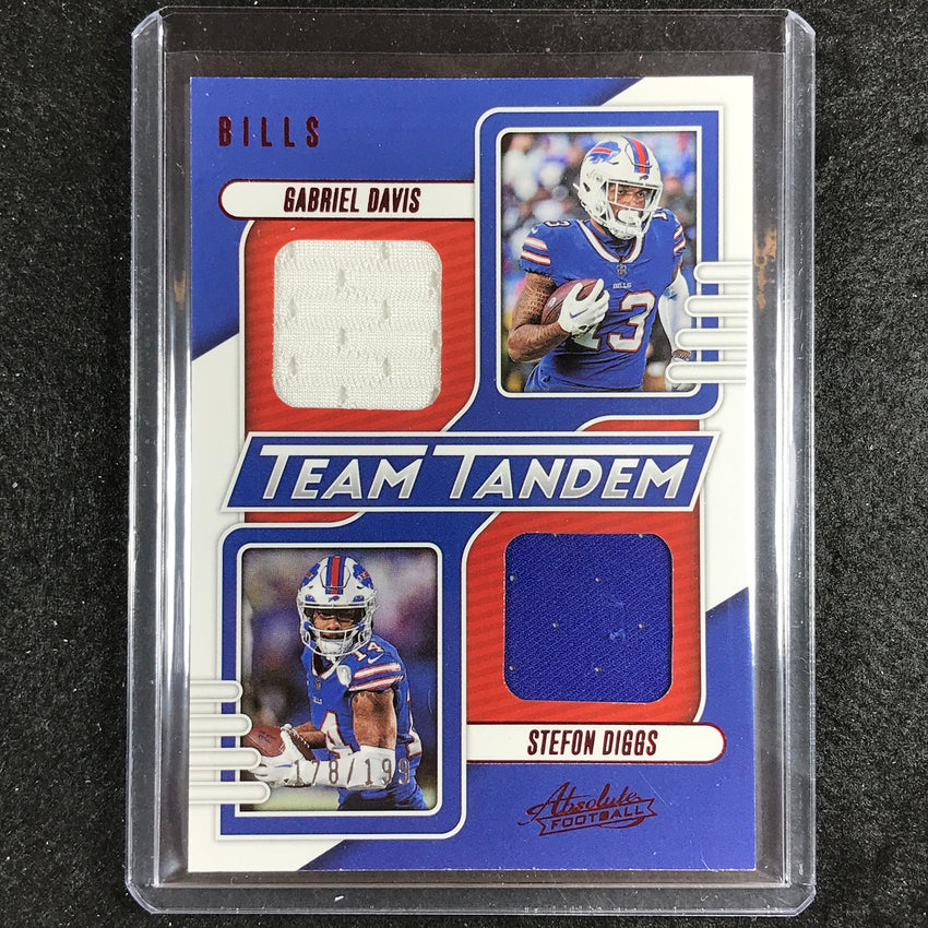 2023 Absolute Football Davis Diggs Team Tandem Dual Jersey 178/199