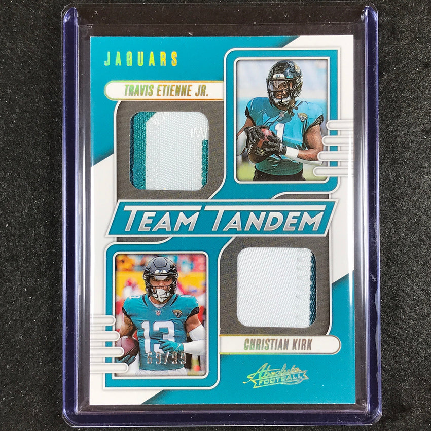 2023 Absolute Football Etienne Jr. Kirk Team Tandem Dual Patch Gold 69/99