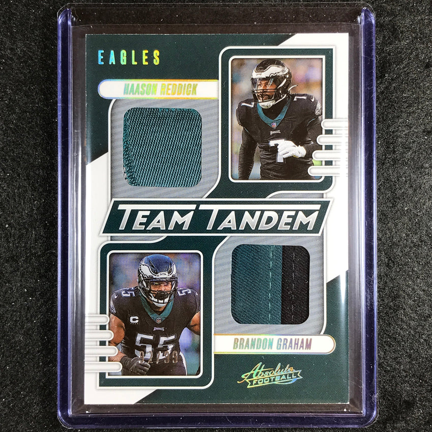 2023 Absolute Football Reddick Graham Team Tandem Dual Patch Gold 92/99