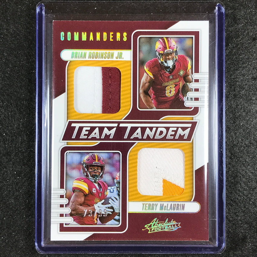 2023 Absolute Football Robinson Jr. Mclaurin Team Tandem Dual Patch Gold 73/99