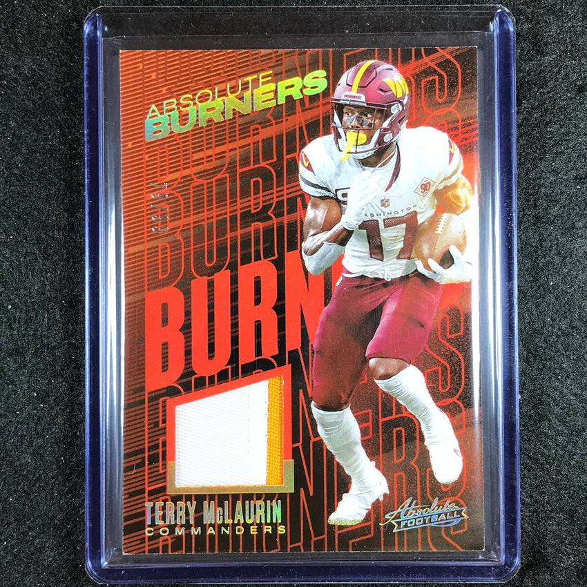 2023 Absolute Football Terry Mclaurin Absolute Burners Jersey Relic Gold 79/99