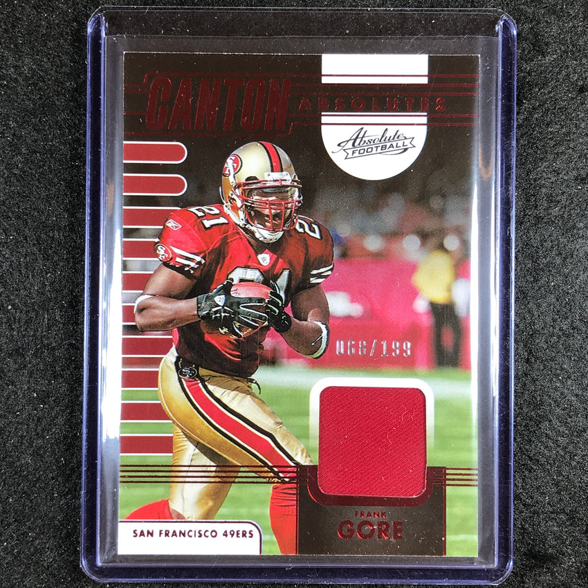 2023 Absolute Football Frank Gore Canton Absolutes Jersey Relic 68/199