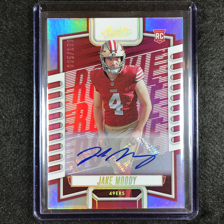 2023 Absolute Football Jake Moody Signature Rookie Auto Silver 95/199