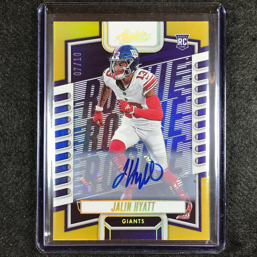 2023 Absolute Football Jalin Hyatt Signature Rookie Auto Gold 7/10