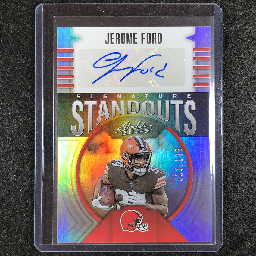 2023 Absolute Football Jerome Ford Signature Standouts Auto Silver 13/199