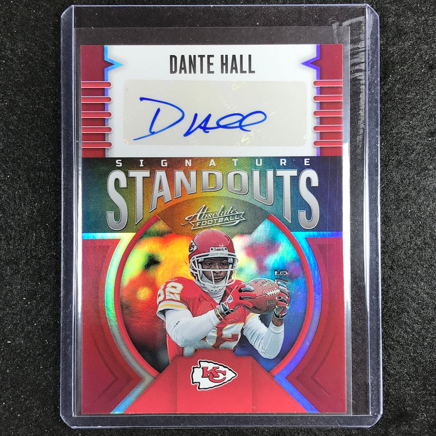 2023 Absolute Football Dante Hall Signature Standouts Auto Red 19/75