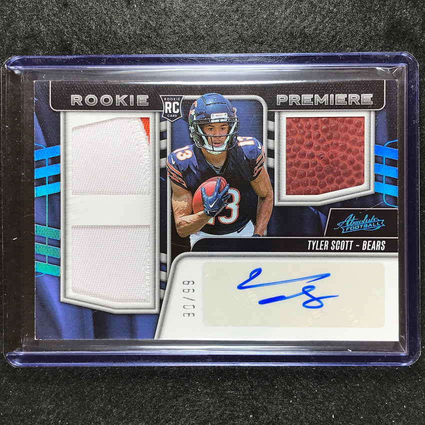 2023 Absolute Football Tyler Scott Rookie Premiere Materials Auto Patch 90/99