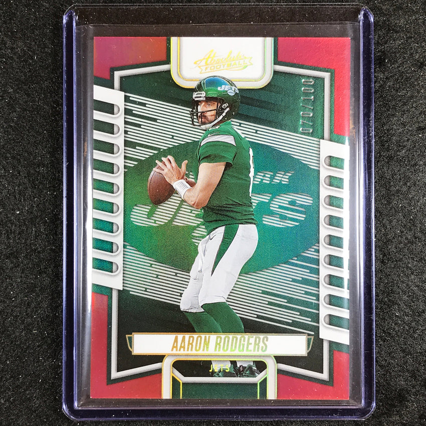 2023 Absolute Football Aaron Rodgers Base Red Spectrum 70/100