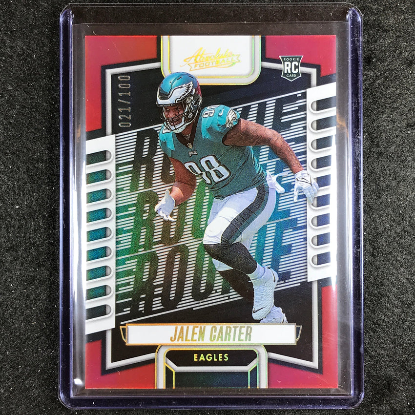 2023 Absolute Football Jalen Carter Rookie Base Red Spectrum 21/100