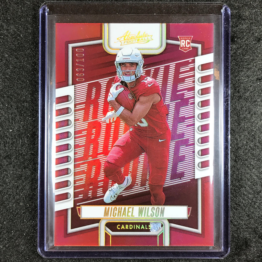 2023 Absolute Football Michael Wilson Rookie Base Red Spectrum 63/100