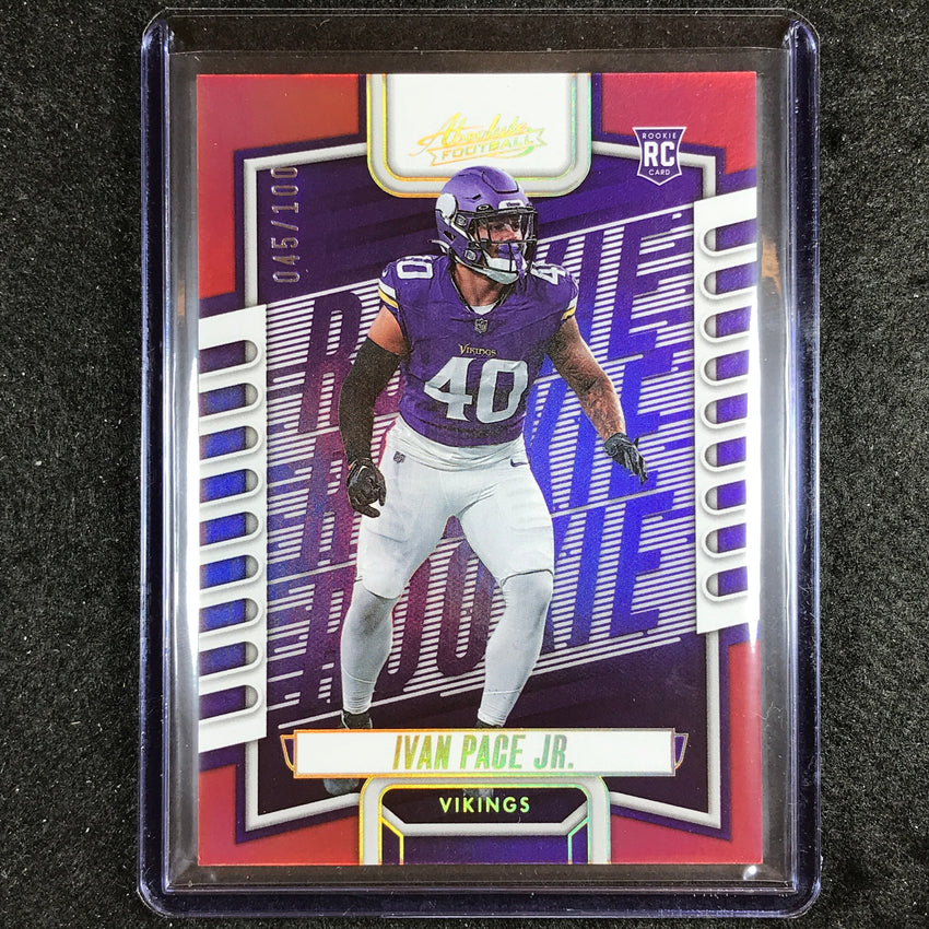 2023 Absolute Football Ivan Pace Jr. Rookie Base Red Spectrum 45/100