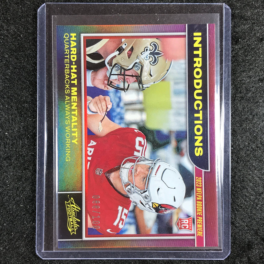 2023 Absolute Football Jake Haener Clayton Tune Introductions Rookie Red 88/100