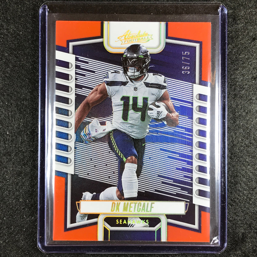 2023 Absolute Football Dk Metcalf Base Orange Spectrum 36/75