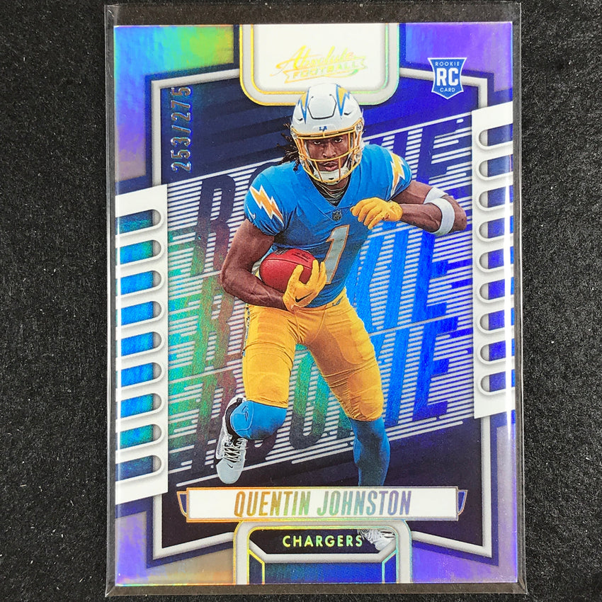 2023 Absolute Football Quentin Johnston Rookie Base Silver 253/275