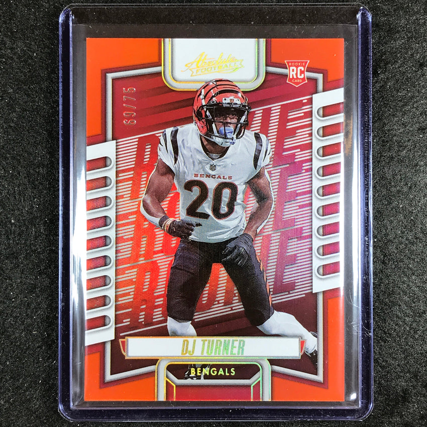 2023 Absolute Football Dj Turner Rookie Base Orange Spectrum 69/75