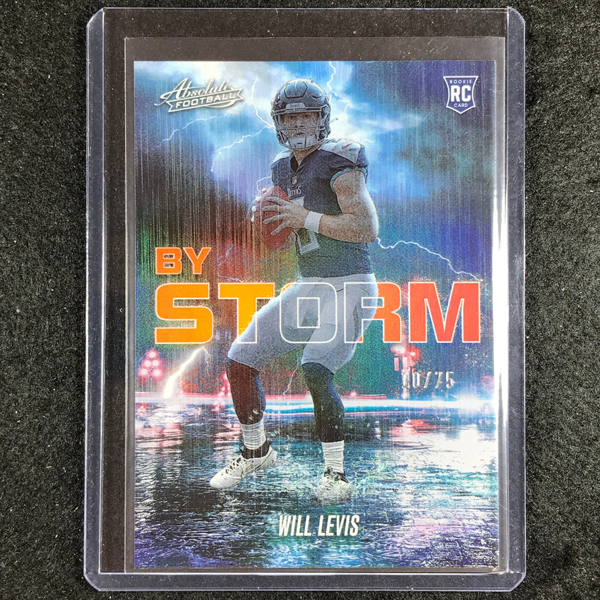 2023 Absolute Football Will Levis By Storm Rookie Orange Spectrum 10/75