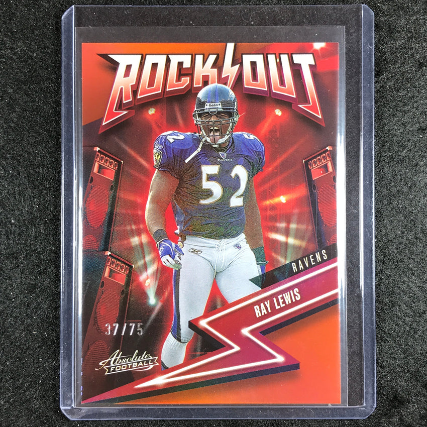 2023 Absolute Football Ray Lewis Rock Out Orange Spectrum 37/75