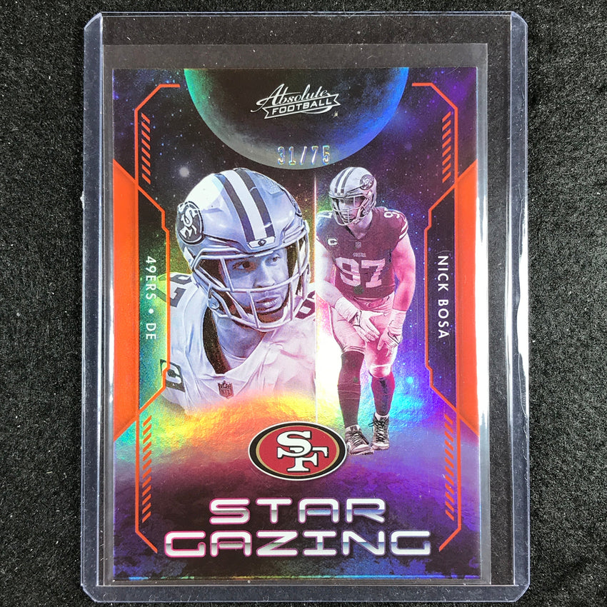 2023 Absolute Football Nick Bosa Star Gazing Orange Spectrum 31/75