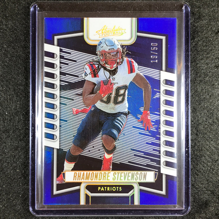 2023 Absolute Football Rhamondre Stevenson Base Blue Spectrum 19/50