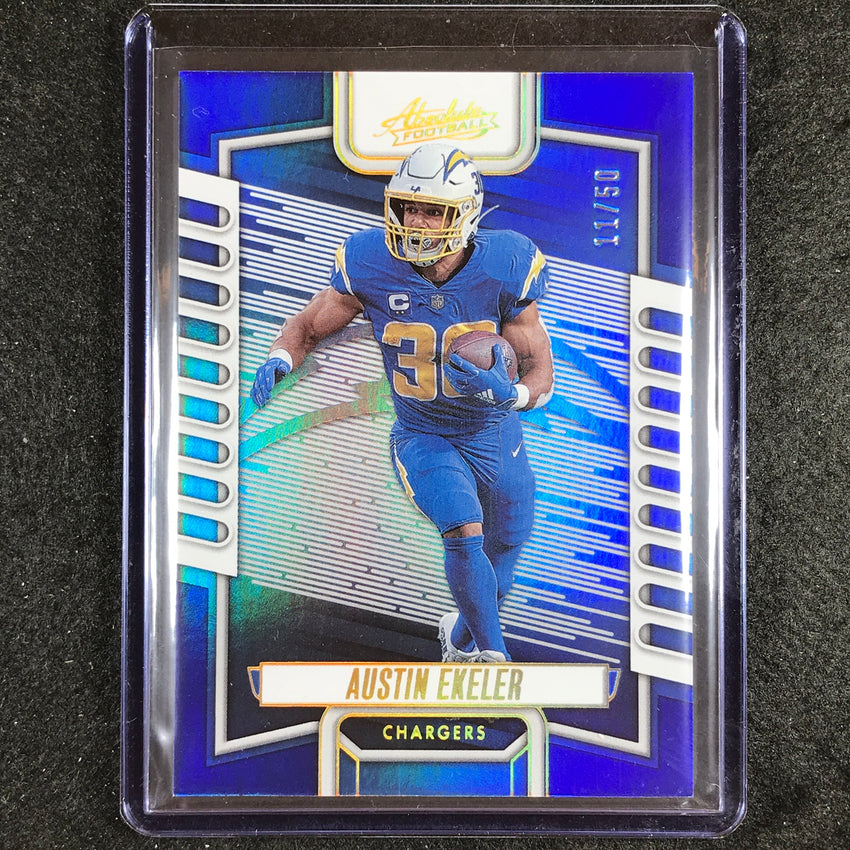2023 Absolute Football Austin Ekeler Base Blue Spectrum 11/50