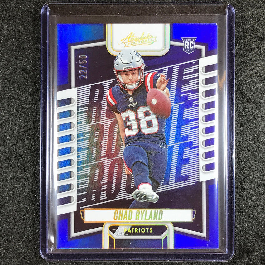 2023 Absolute Football Chad Ryland Rookie Base Blue Spectrum 22/50