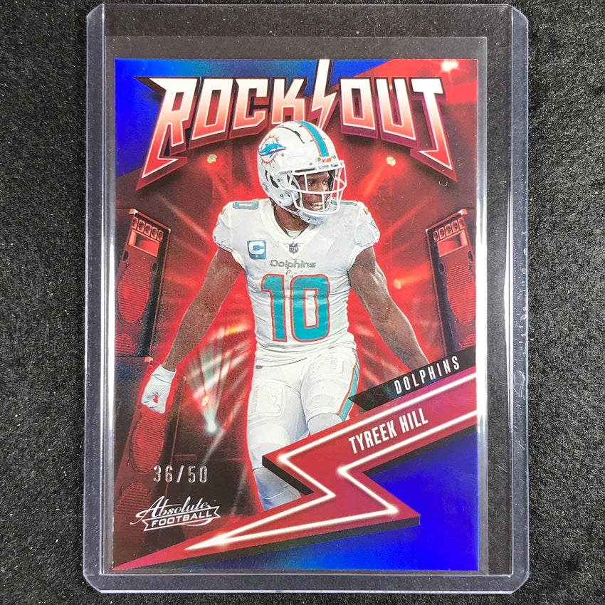 2023 Absolute Football Tyreek Hill Rock Out Blue Spectrum 36/50