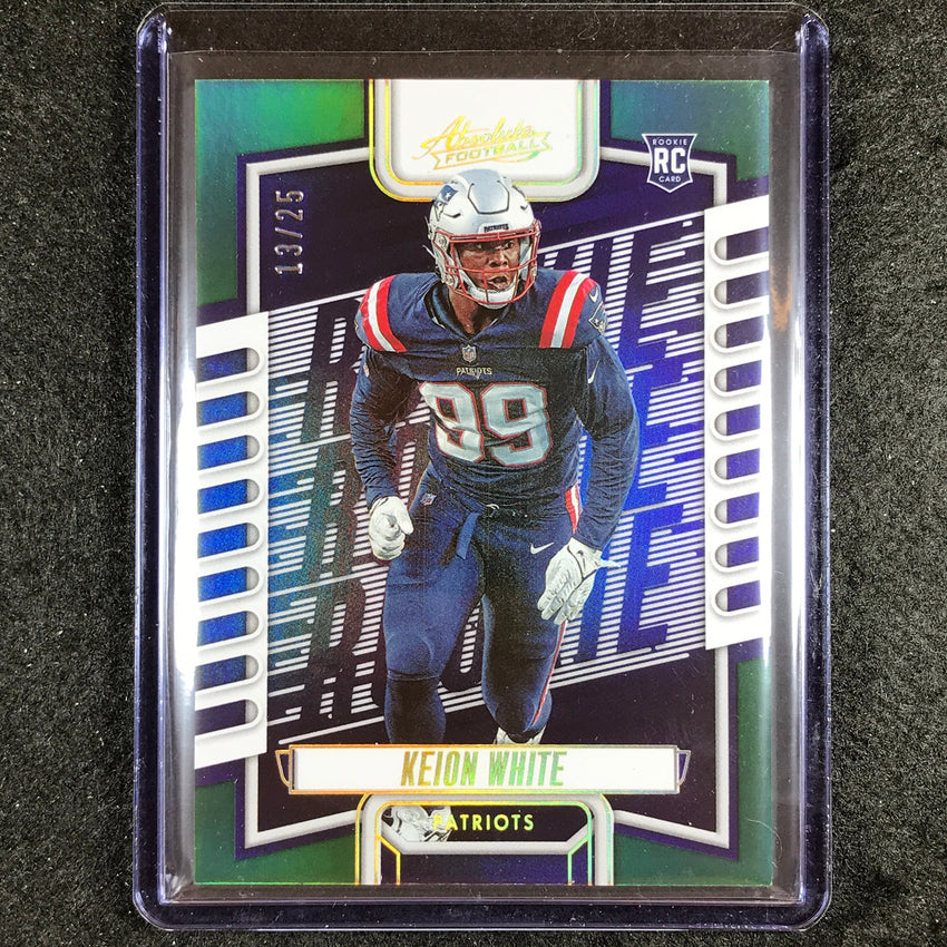 2023 Absolute Football Keion White Rookie Base Green Spectrum 13/25