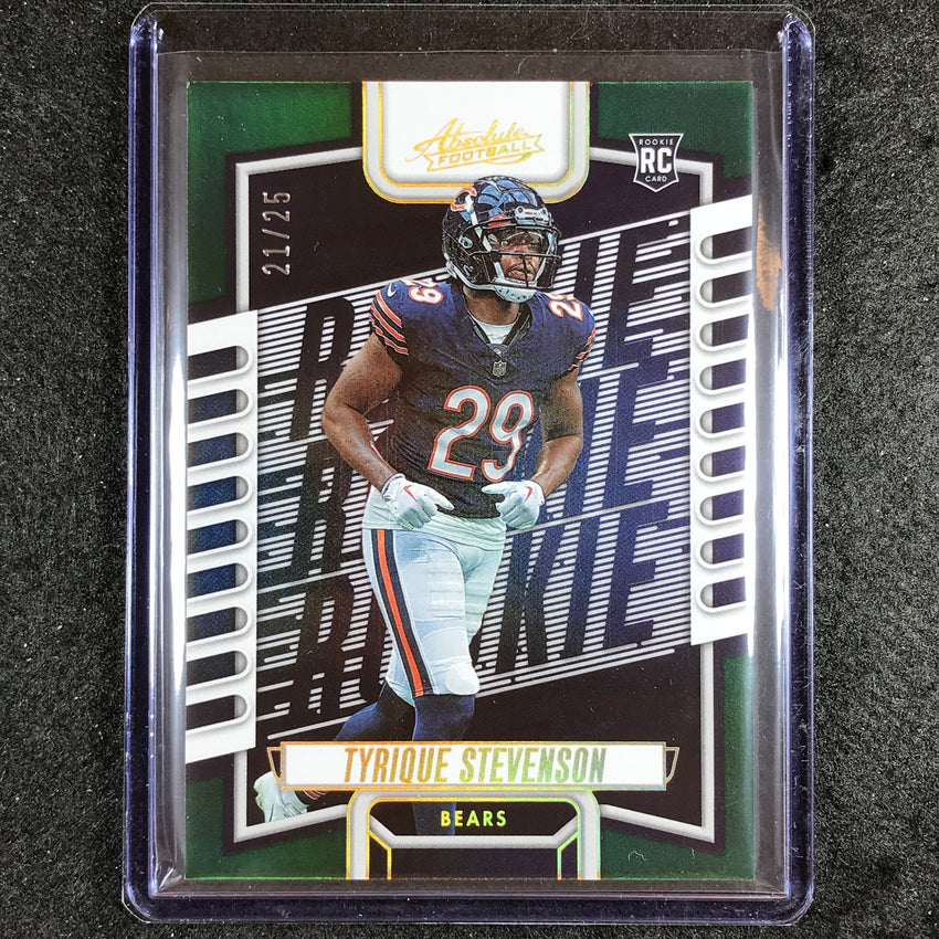 2023 Absolute Football Tyrique Stevenson Rookie Base Green Spectrum 21/25