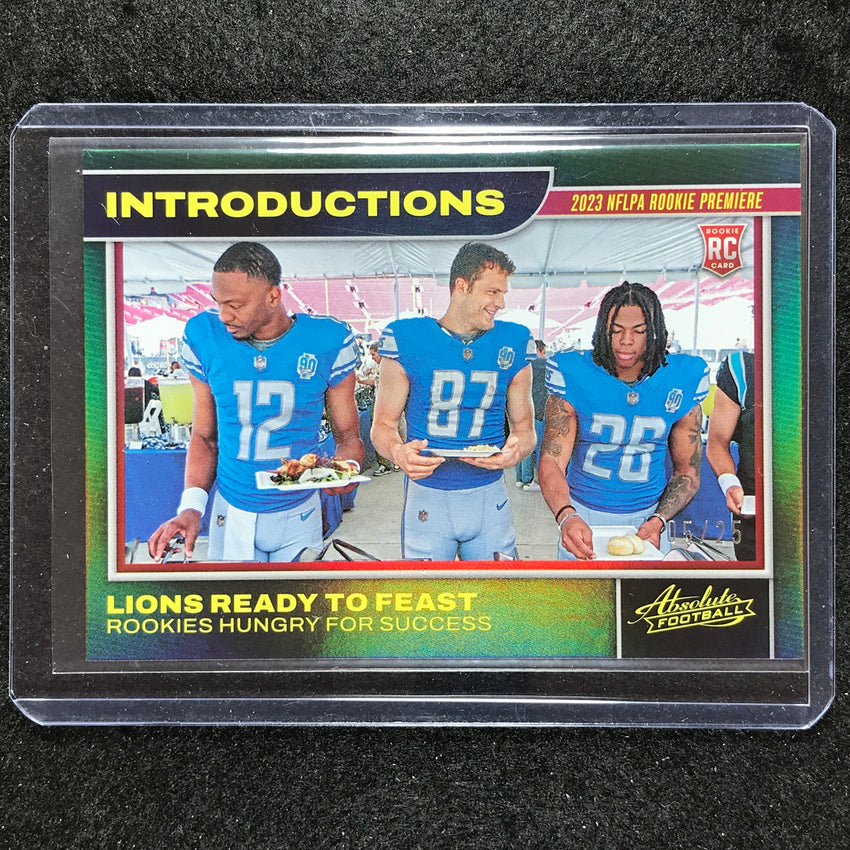 2023 Absolute Football Hooker Gibbs Laporta Introductions Rookie Green 5/25