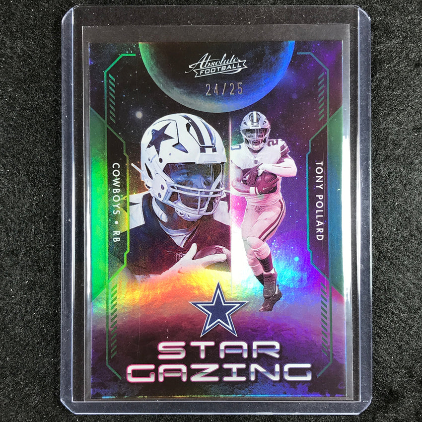 2023 Absolute Football Tony Pollard Star Gazing Green Spectrum 24/25